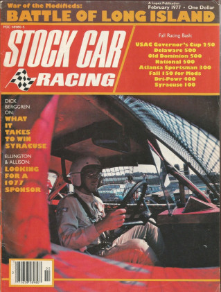 STOCK CAR RACING 1977 FEB - Fall Racing Bash, Syracuse 100, Ellington, Allison
